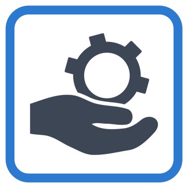 Bir çerçevedeki mühendislik hizmeti vektör simgesi