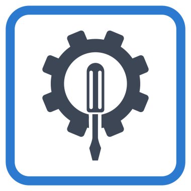 Bir çerçevedeki mühendislik vektör simgesi