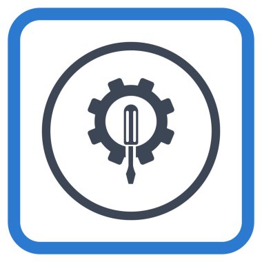 Bir çerçevedeki mühendislik vektör simgesi