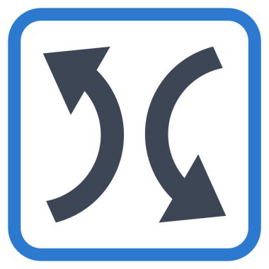 Exchange oklar bir çerçeve içinde simge vektör