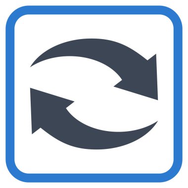 Exchange oklar bir çerçeve içinde simge vektör