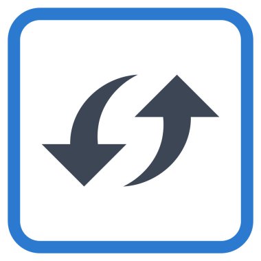 Exchange oklar bir çerçeve içinde simge vektör