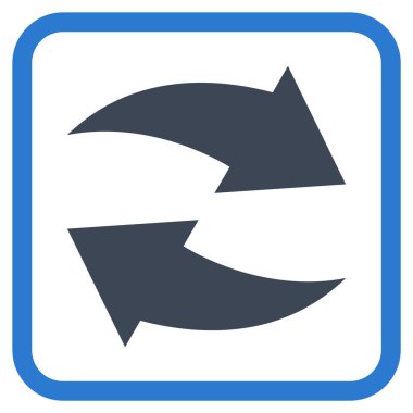 Exchange oklar bir çerçeve içinde simge vektör