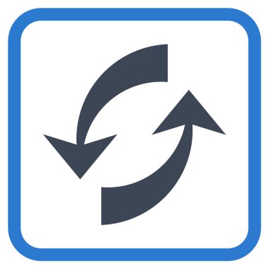 Exchange oklar bir çerçeve içinde simge vektör