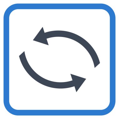 Exchange oklar bir çerçeve içinde simge vektör