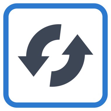 Exchange oklar bir çerçeve içinde simge vektör