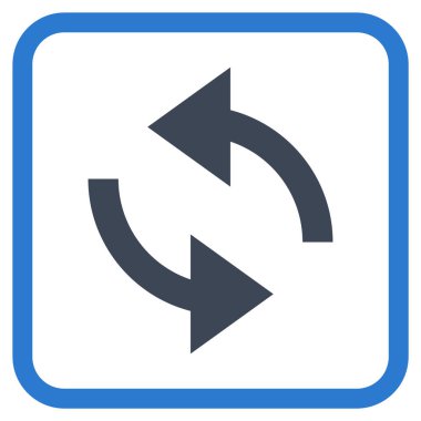 Exchange oklar bir çerçeve içinde simge vektör