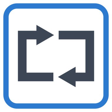 Exchange oklar bir çerçeve içinde simge vektör