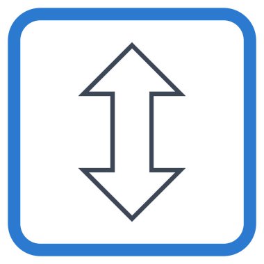 Exchange dikey vektör simgesi bir çerçeve içinde