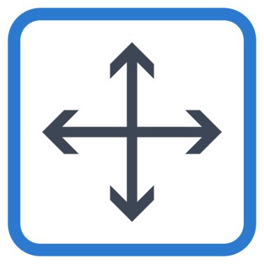 Genişletin okları vektör simgesi bir çerçeve içinde