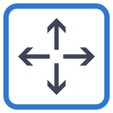 Genişletin okları vektör simgesi bir çerçeve içinde