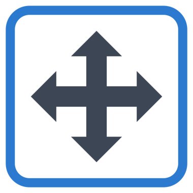 Genişletin okları vektör simgesi bir çerçeve içinde