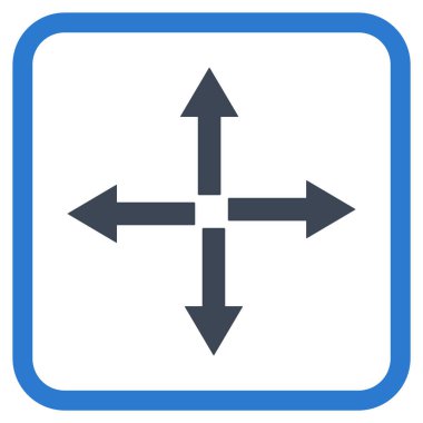 Genişletin okları vektör simgesi bir çerçeve içinde