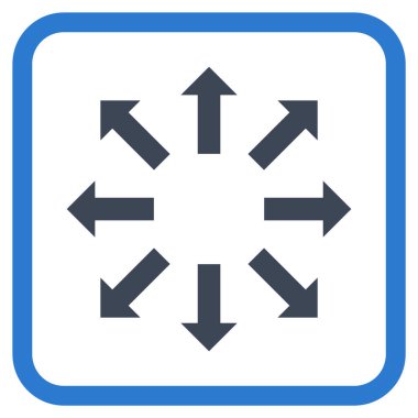 Oklar vektör simgesi bir çerçeve içinde patlayabilir