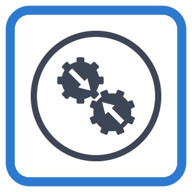 Dişli Tümleştirme vektör simgesi bir çerçeve içinde