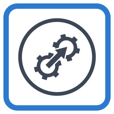 Dişli Tümleştirme vektör simgesi bir çerçeve içinde