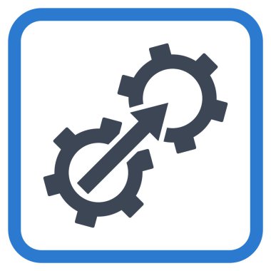 Dişli Tümleştirme vektör simgesi bir çerçeve içinde