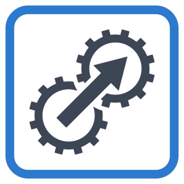 Dişli Tümleştirme vektör simgesi bir çerçeve içinde