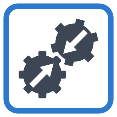 Dişli Tümleştirme vektör simgesi bir çerçeve içinde