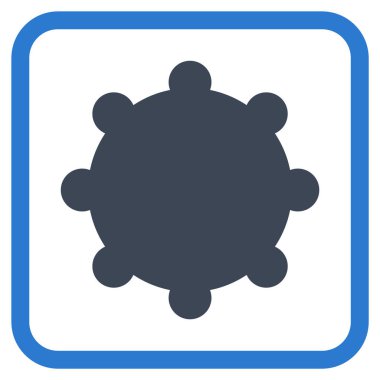 Dişli vektör simgesi bir çerçeve içinde