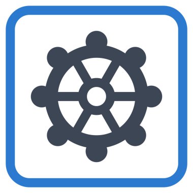 Dişli vektör simgesi bir çerçeve içinde