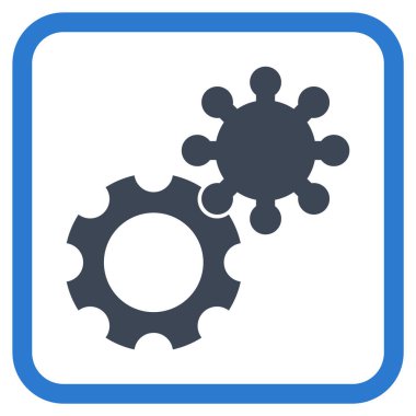 Gears'ı vektör simgesi bir çerçeve içinde