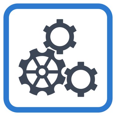 Gears'ı vektör simgesi bir çerçeve içinde