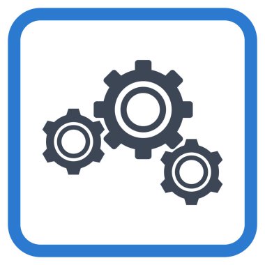 Gears'ı vektör simgesi bir çerçeve içinde