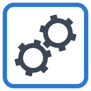 Gears'ı vektör simgesi bir çerçeve içinde