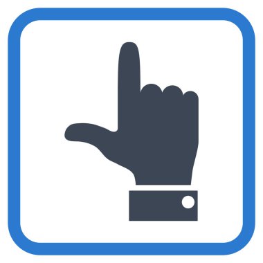 El işaretçisi vektör simgesi bir çerçeve içinde yukarı