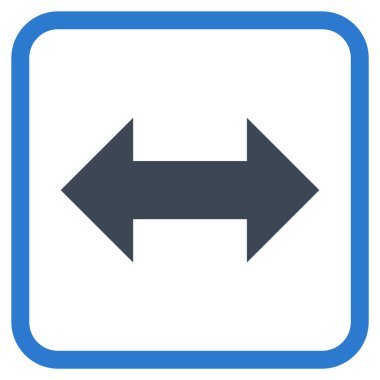 Yatay Exchange oklar bir çerçeve içinde simge vektör