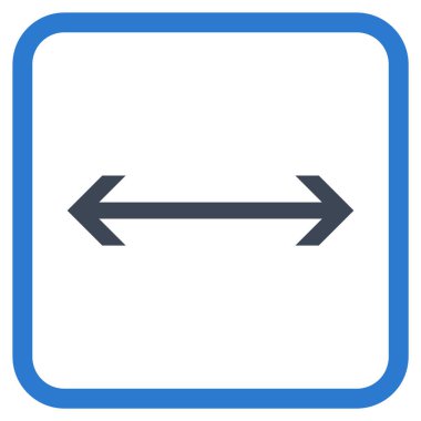 Yatay Çevir vektör simgesi bir çerçeve içinde