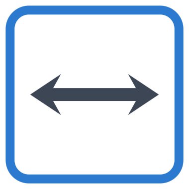 Yatay Çevir vektör simgesi bir çerçeve içinde