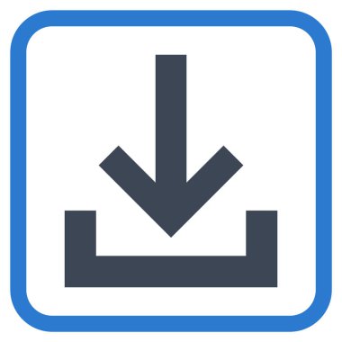 Gelen kutusu vektör simgesi bir çerçeve içinde