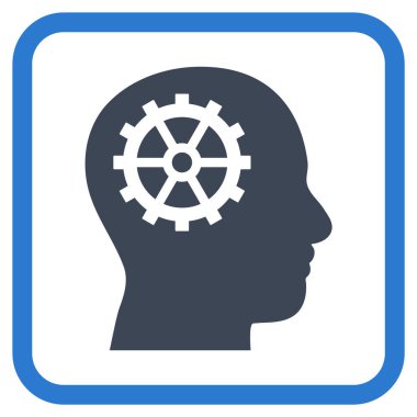 Akıl vektör simgesi bir çerçeve içinde