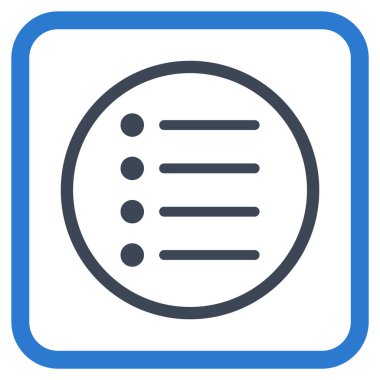 Öğeleri vektör simgesi bir çerçeve içinde