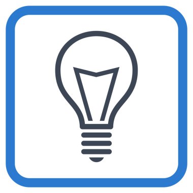 Lamba ampul vektör simgesi bir çerçeve içinde