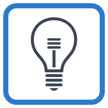 Lamba ampul vektör simgesi bir çerçeve içinde