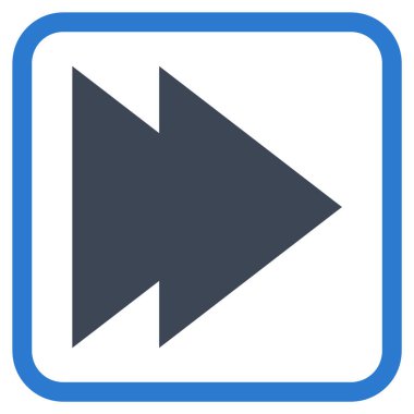 Doğru vektör simgesi bir çerçeve içinde hareket