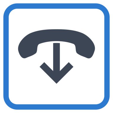 Vektör simgesi bir çerçeve içinde telefon asmak