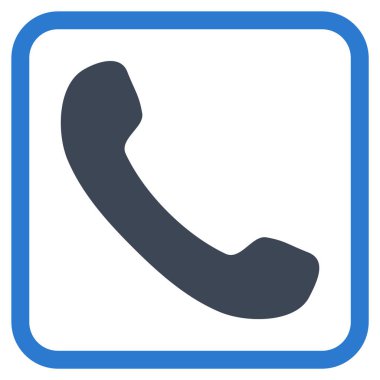 Telefon alıcı vektör simgesi bir çerçeve içinde