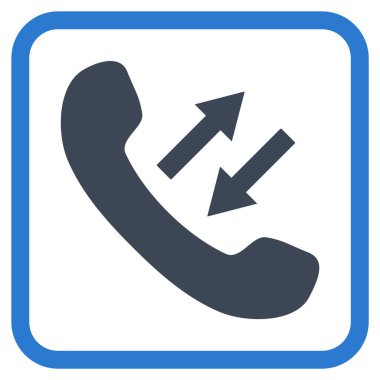 Vektör simgesi bir çerçevede konuşurken telefon