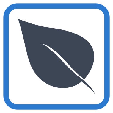 Bitki yaprak vektör simgesi bir çerçeve içinde