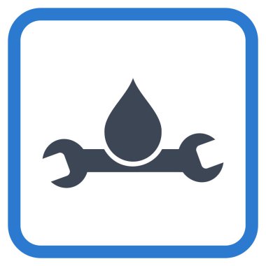 Sıhhi tesisat vektör simgesi bir çerçeve içinde