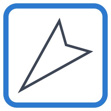 İşaretçi yaptı vektör simgesi bir çerçeve içinde aşağı