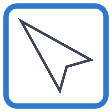 İşaretçi yaptı vektör simgesi bir çerçeve içinde yukarı