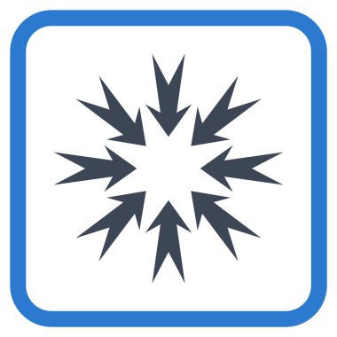 Basınç oklar bir çerçeve içinde simge vektör