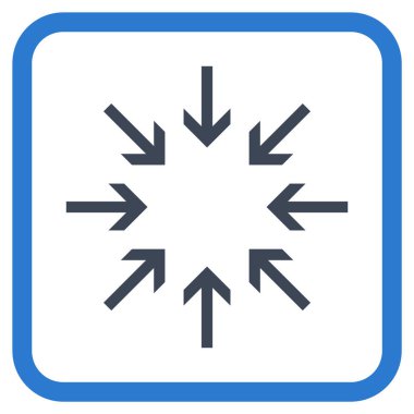 Basınç oklar bir çerçeve içinde simge vektör