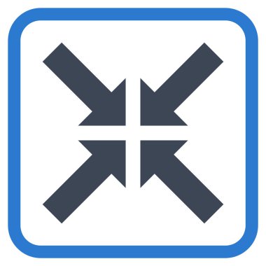 Basınç oklar bir çerçeve içinde simge vektör