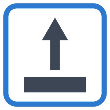 Vektör simgesi bir çerçeve içinde yukarı çekin